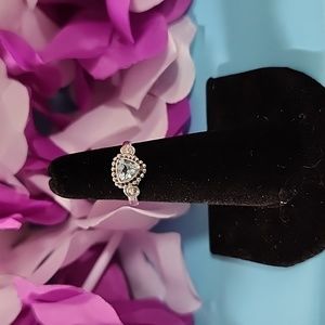 NWOT Blue Topaz in 925 sterling silver.  size 5